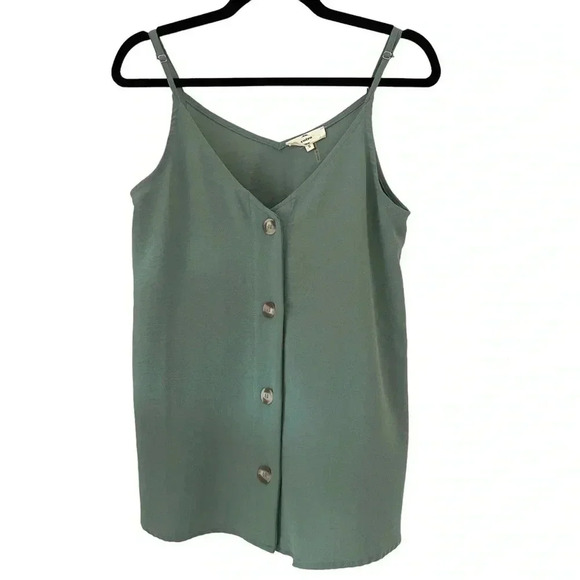 Entro Teal Button Down Cami - Picture 1 of 6